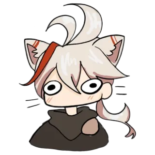 😁 Desenho animado, Chibi, Anime, Gato, Kawaii telegram sticker