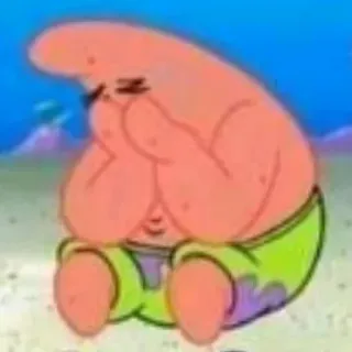 🏃 Patrick Star Spongebob Squarepants patrick estrela, bob esponja, desenho animado, triste, chorando whatsapp sticker