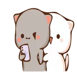 🤗 süß, Katze, Sticker, Tiere, kawaii, Cartoon telegram sticker