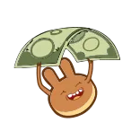 🤩 мультфильм, деньги, успех, богатство, персонаж, финансы telegram sticker