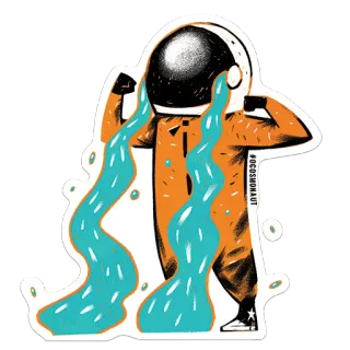 😭 COSMONAUT astronaut, space, crying, cosmonaut, sad, helmet, spacesuit whatsapp sticker