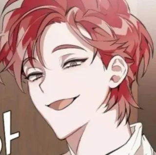 🥀 Anime, Manga, Personaje, Arte, Ilustración, Pelo rojo telegram sticker