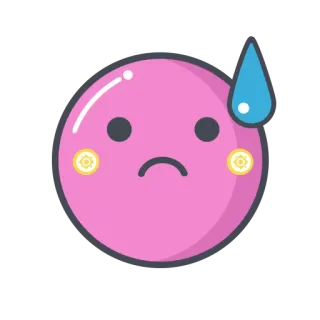 😢 emoticon, triste, preoccupato, faccia, sticker telegram sticker