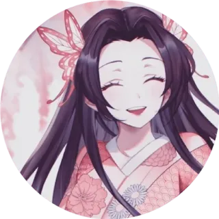 🙂 Kanae Kocho Demon Slayer anime, demon slayer, kanae kocho, manga, butterfly, character telegram sticker