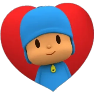 🕳 Pocoyo desenho animado, Pocoyo, coração, crianças telegram sticker