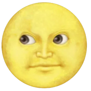 😒 luna, faccia, occhi, sguardo telegram sticker