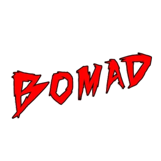 🖕 BOMAD BOMAD, Text, Rot, Sticker telegram sticker