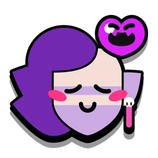 ❤️ Shelly Brawl Stars Video game, Brawl Stars, Shelly, Personagem, Desenho animado, Rosa telegram sticker