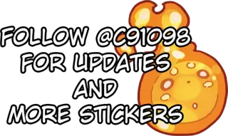 📝 FOLLOW @C91098 FOR UPDATES AND MORE STICKERS アップデート, ステッカー, ソーシャルメディア telegram sticker