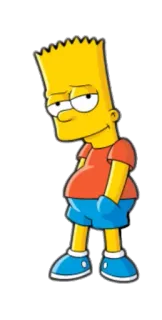 😏 Bart Simpson The Simpsons cartoon, bart, simpsons, character, animation, yellow telegram sticker