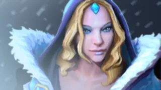 💙 Crystal Maiden Dota 2 gra wideo, fantasy, postać, mag, lód, kobieta telegram sticker