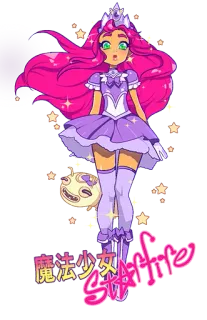 💁 Starfire 魔法少女Starfire Anime, Magical Girl, Starfire, Cartoon, Superheld whatsapp sticker