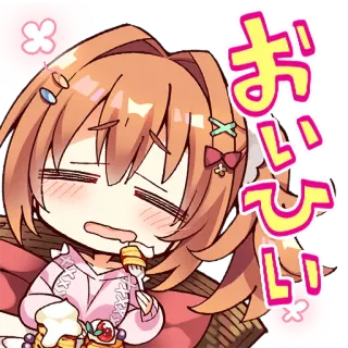 😋 おいピ Anime, Dibujos animados, Lindo, Comiendo, Panqueques telegram sticker