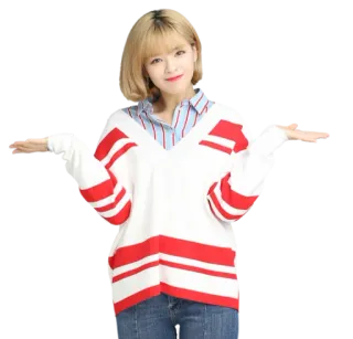 🤷‍♀️ Frau, blond, Pullover, casual, Porträt, Posing telegram sticker