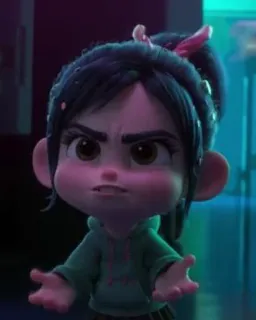 🦋 Vanellope von Schweetz Wreck-It Ralph Vanellope, Wreck-It Ralph, Disney, cartoon, animation, character whatsapp sticker