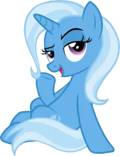 💋 Trixie Lulamoon My Little Pony My Little Pony, Trixie Lulamoon, cartoon, pony, friendship, magic telegram sticker