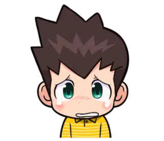 🙁 anime, manga, triste, llorando, kawaii, emocional, chico telegram sticker