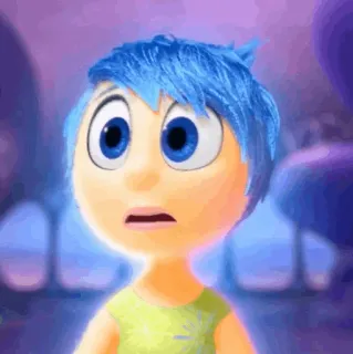 🤖 Joy Inside Out cartone animato, emozione, gioia, tristezza, film, personaggio telegram sticker
