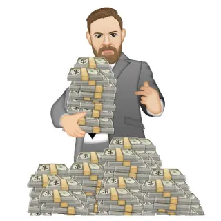 💰 argent, richesse, espèces, succès, riche, finance, liasse de billets telegram sticker