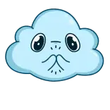 👏 cloud, cute, kawaii, sky, weather telegram sticker