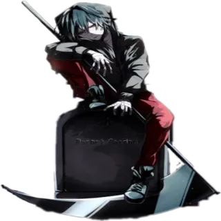 ⚰️ Deadly Conductor Anime, Falce, Felpa con cappuccio, Lapide, Personaggio telegram sticker