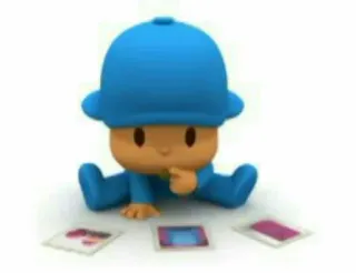🕳 Pocoyo criança, desenho animado, azul, brinquedo, programa de tv telegram sticker