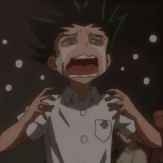 🌿 Gon Freecss Hunter x Hunter Anime, Pleurs, Détresse, Gon, Hunter telegram sticker
