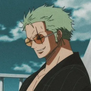 😀 Zoro One Piece anime, one piece, roronoa zoro, zoro, manga, postać telegram sticker