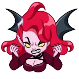 😡 vampire, monster, cartoon, woman, evil, angry, halloween, female telegram sticker