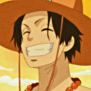 🔥 Ace One Piece anime, cartone animato, personaggio, asso, one piece telegram sticker