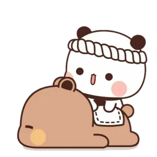 🍼 Panda, Niedźwiedź, Słodki, Kawaii, Zwierzę, Kreskówka telegram sticker