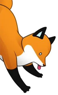 😛 zorro, animal, lindo, lengua telegram sticker
