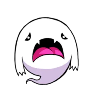 😩 spook, griezelig, cartoon, monster, personage telegram sticker