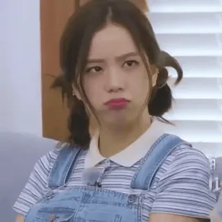 🈯 Jisoo kpop, 가수, 여자, 웃긴 얼굴, 귀여운 telegram sticker