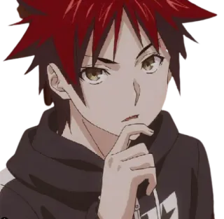 🤔 Soma Yukihira Food Wars Anime, Cuisine, Nourriture, Personnage, Soma Yukihira, Food Wars, Sticker whatsapp sticker