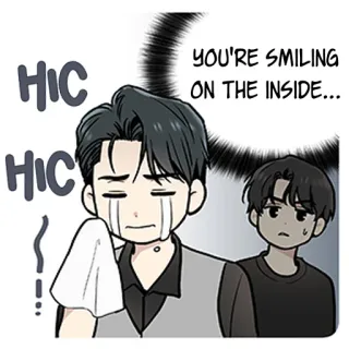 😭 HIC
HIC
YOU'RE SMILING
ON THE INSIDE... crying, sad, emotional, cartoon, comic, manga telegram sticker