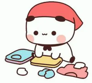 🐻 可爱, 卡哇伊, 动物, 熊猫, 卡通, 人物, 插画 telegram sticker