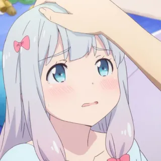 🥺 アニメ, マンガ, キャラクター, 女の子, 可愛い, 頭ポンポン telegram sticker