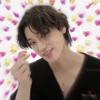 💖 @destiny kpop, 心, 爱, 亚洲, 手指, 表情 telegram sticker