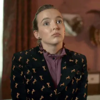 🌙 Villanelle Killing Eve Villanelle, Killing Eve, Jodie Comer, Attentäterin, TV Serie, Charakter Porträt telegram sticker