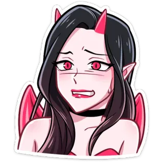 😬 Anime, Dibujos animados, Diablo, Demonio, Pegatina telegram sticker