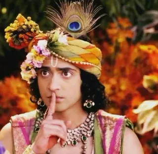 🤫 Krishna hinduism, religion, indian culture, deity, spiritual, god, hindu god telegram sticker