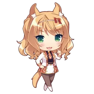 🌟 치비, 애니메이션, 고양이 소녀, 카와이, 만화, 귀여운 telegram sticker