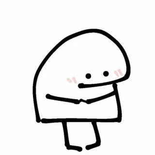 👉 character, cute, simple, illustration telegram sticker