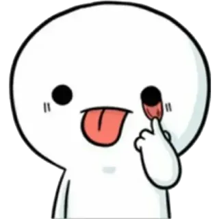 🙊 cartoon, middelvinger, onbeschoft, aanstootgevend, tekening telegram sticker