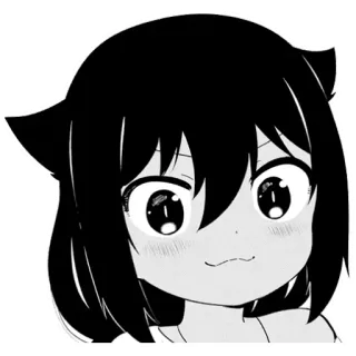 😊 Anime, Manga, Kocie uszy, Słodkie, Kawaii telegram sticker