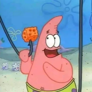 😏 Patrick Star Spongebob Squarepants แพทริค สตาร์, สพันจ์บ็อบ สแควร์แพนส์, การ์ตูน, นิคเคิลโอเดียน, ตกปลา telegram sticker