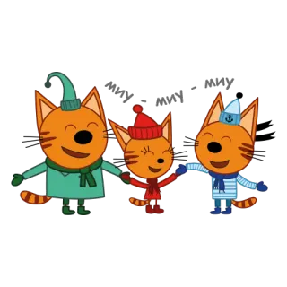 Три кота. Зима telegram stickers