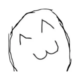 🐱 cat, drawing, cute, cartoon telegram sticker