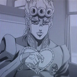 🤨 Giorno Giovanna JoJo's Bizarre Adventure Giorno Giovanna, JoJo's Bizarre Adventure, Anime, Manga, Karakter, Hati, Pose telegram sticker